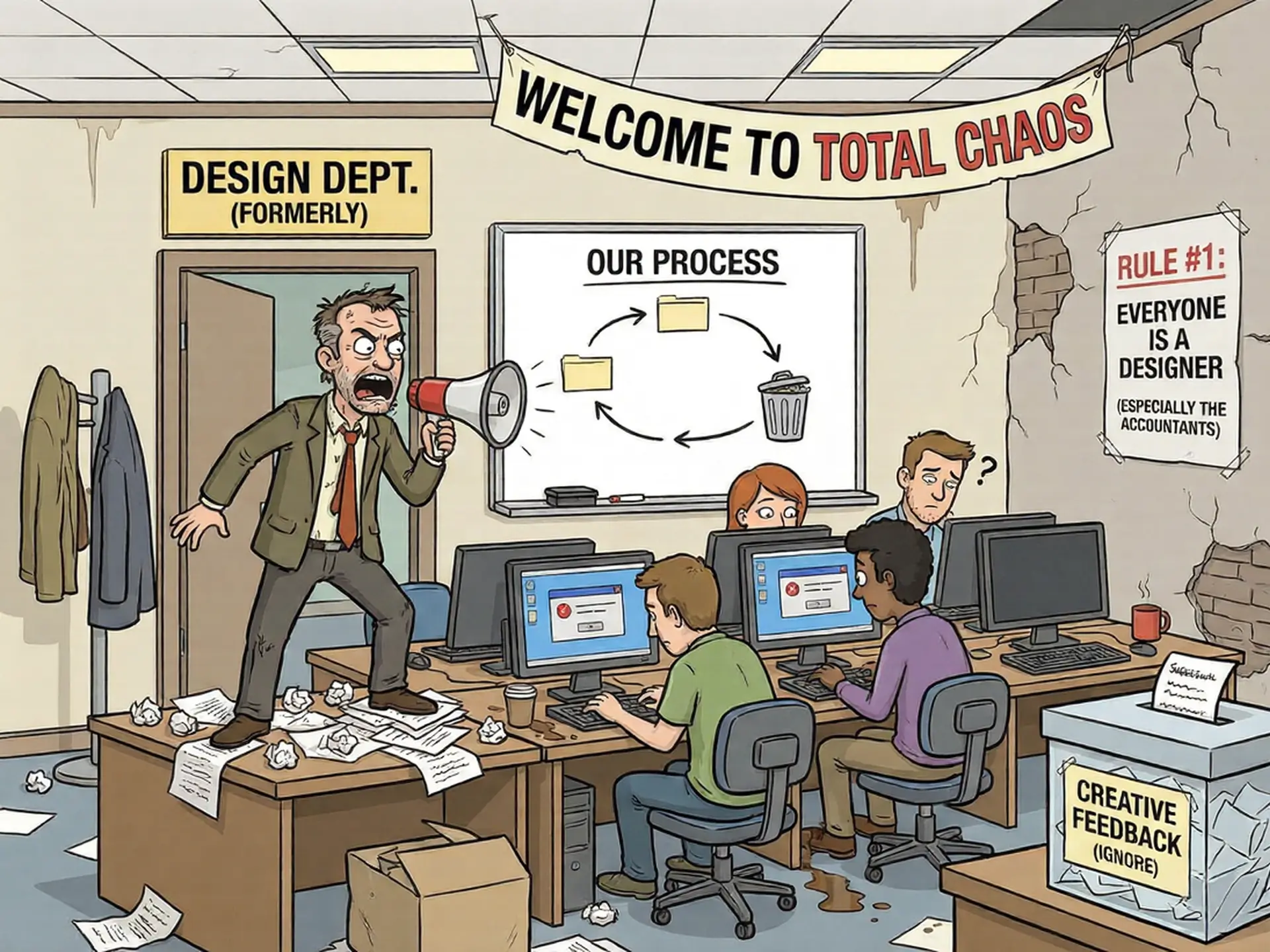How to Ruin a Design Culture in an Organization: A Step-by-Step Guide to Total Chaos