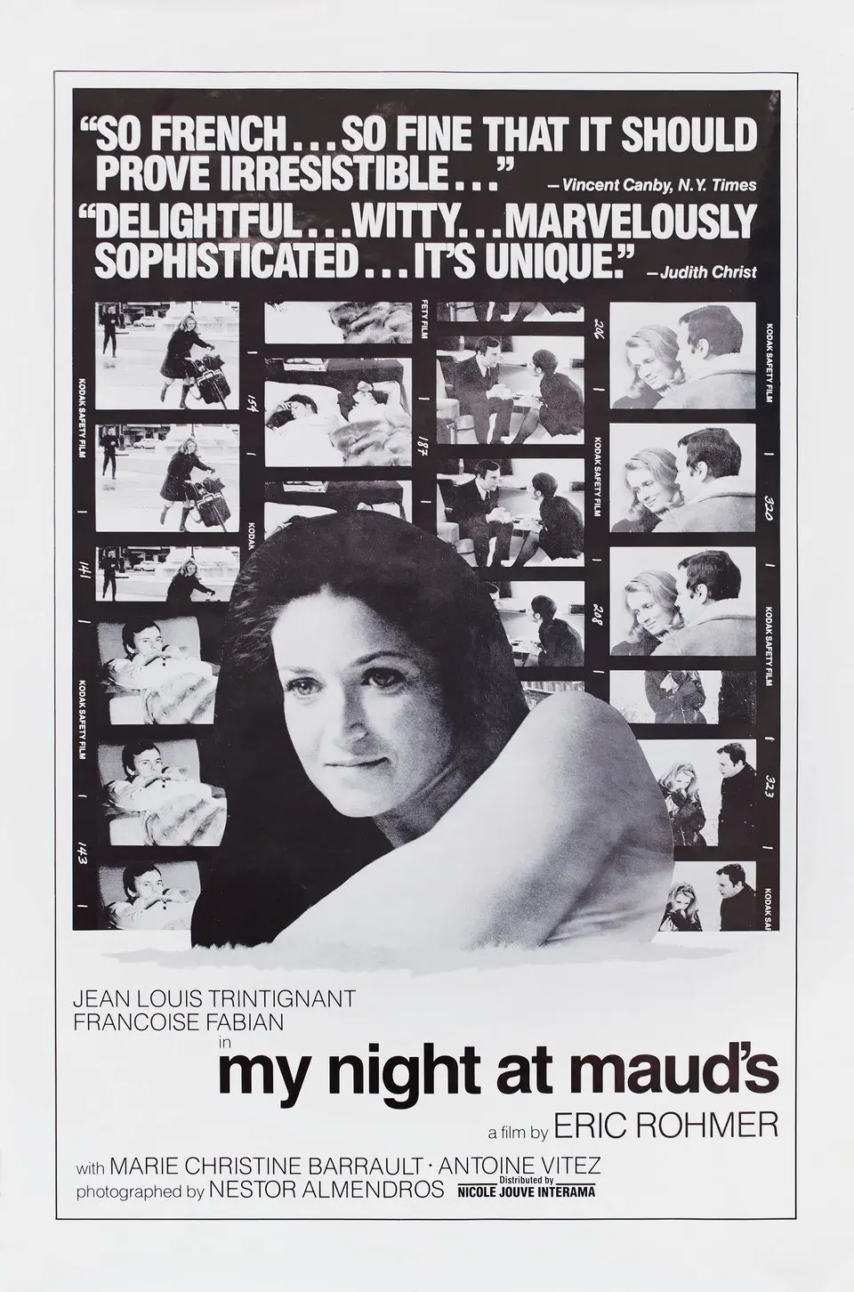 My Night at Maud’s (Rohmer, 1969) – A brilliant, snowy, dialogue-heavy exploration of Catholicism, Pascal’s Wager, and sexual temptation.