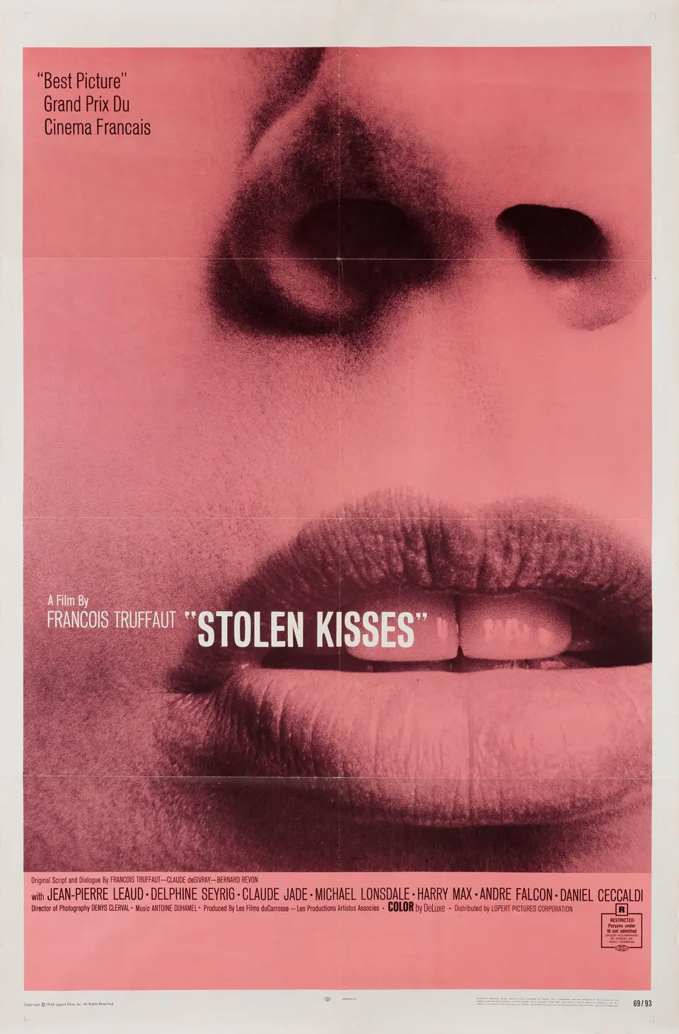 Stolen Kisses (Truffaut, 1968) – The charming, lighter continuation of the Antoine Doinel character introduced in The 400 Blows.